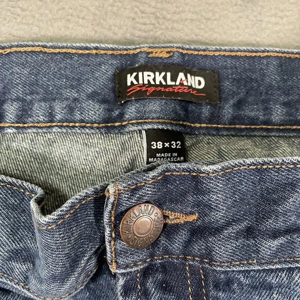 Kirkland Signature Jeans Blue Men’s 38x32 Straight Leg Cotton Denim Workwear